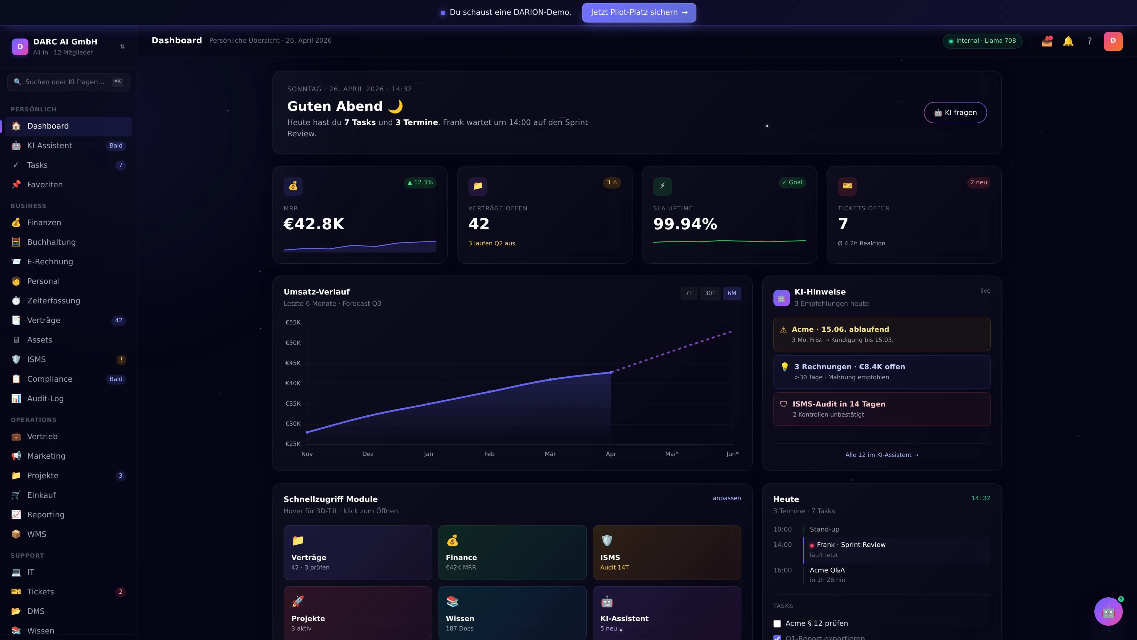 DARION-AI Dashboard